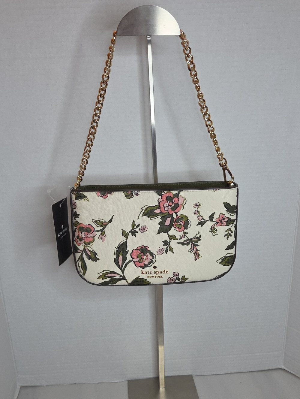 Kate Spade Cream Floral Chain Small Shoulder Bag -New